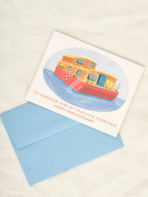 Houseboat Anniversary Card