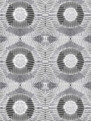 Aztec Suns Wallpaper In Silver From The Shibori Collection By Milton & King