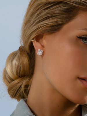 14kt White Gold Baguette Diamond Nina Earrings