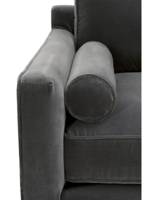 Blu Home Parker Post Modern Sofa Chair - Dark Dove Velvet