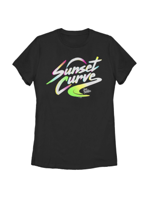 Women's Julie And The Phantoms Sunset Curve Band Logo T-shirt