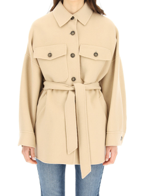 Weekend Max Mara Shirt Collar Belted Jacket