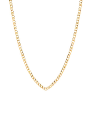 14k Gold Small Curb Chain Necklace