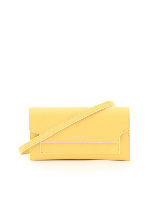 Marni Logo Fold-over Crossbody Bag