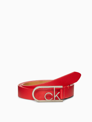 Ck Monogram Oval Buckle Belt