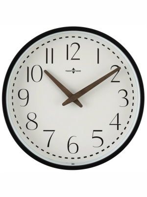 10" Wood Hand Wall Clock Matte Black - Threshold™