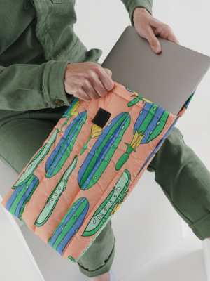 Puffy Laptop Sleeve 16" - Cucumbers