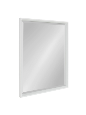 24" X 30" Calter Framed Wall Mirror White - Kate And Laurel