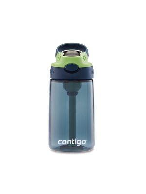 Contigo 14oz Plastic Kids' Water Bottle With Autospout Straw Blue/green