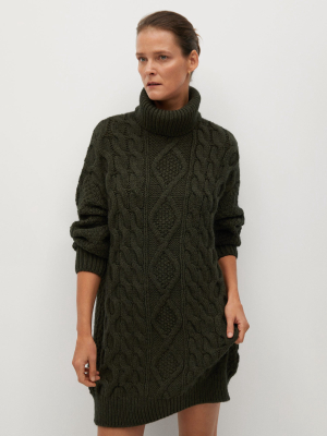 Knitted Turtleneck Dress