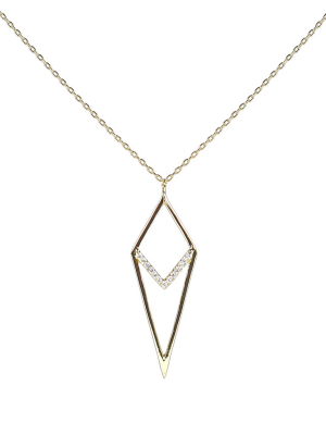 Sterling Diamond Shape Necklace