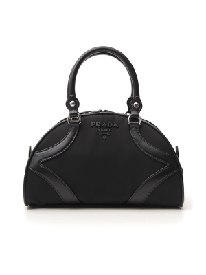 Prada Logo Bowling Tote Bag