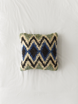 Diamond Shag Throw Pillow