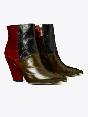 Lila Eel Zip-up Ankle Boot