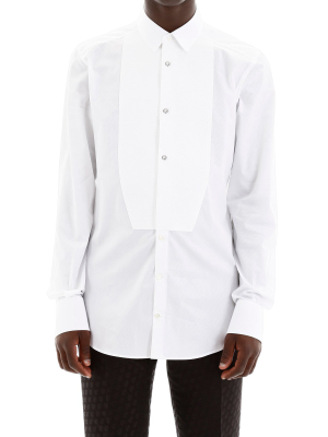 Dolce & Gabbana Embellished Button Tuxedo Shirt