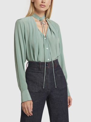 Long-sleeve Silk Shirt