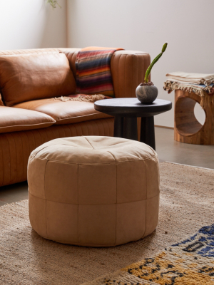 Mesa Patchwork Leather Ottoman