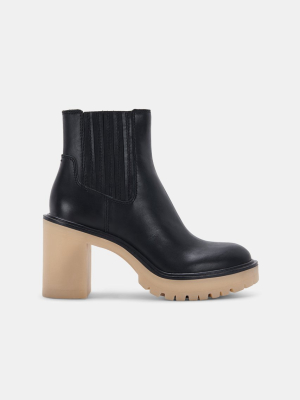 Caster H2o Booties Black Leather