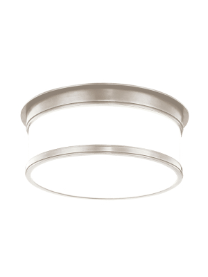 Geneva 2 Light Flush Mount Satin Nickel