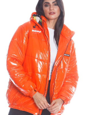 Nickelodeon Shiny Collab Puffer Oversized Jacket