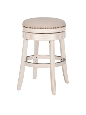 30" Tillman Backless Swivel Barstool White/beige - Hillsdale Furniture