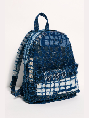 Indigo Patchwork Backpack