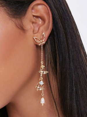 Butterfly Drop-chain Earrings