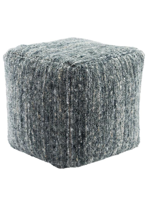 Jaipur Vagabond Sherwood Pouf  - Light Blue & Gray