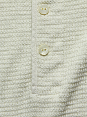 Waffle Henley - Paper White