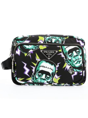 Prada Graphic Printed Clutch Bag