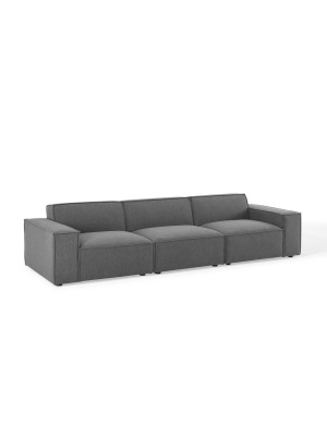 3pc Restore Sectional Sofa Charcoal - Modway