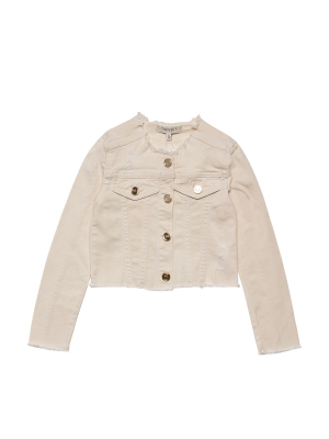 Twinset Kids Fringed Trim Bull Jacket