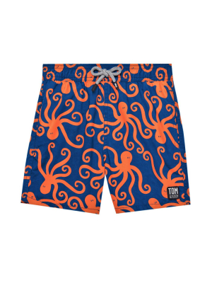 Blue & Orange Octopus