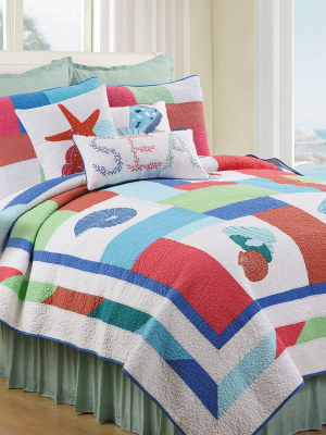 C&f Home Antigua Bay Coastal Quilt Mini Set