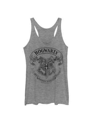 Women's Harry Potter Hogwarts 4 House Crest Racerback Tank Top