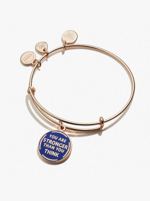 'you Are Stronger Than You Think' Charm Bangle