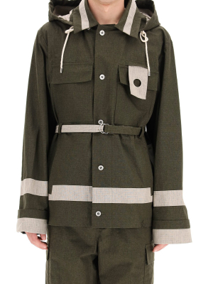 Craig Green Panelled Utility Waist Belted Jacket