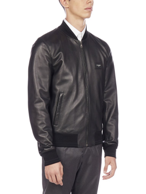 Dolce & Gabbana Leather Bomber Jacket