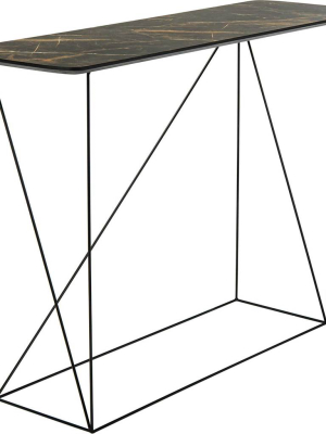 Ryder Console Table Dark Gray/black