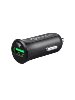 Monoprice Usb Smart Car Charger With Qualcomm Quick Charge 3.0 Technology - Obsidian Series