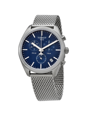 Tissot Pr 100 Chronograph Quartz Blue Dial Men's Watch T101.417.11.041.00