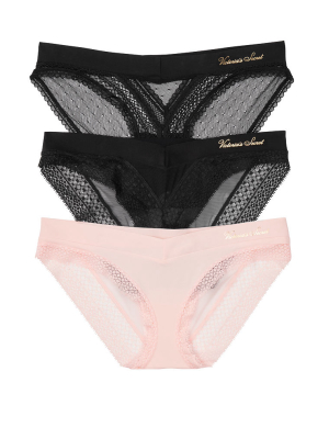 Incredible By Victoria’s Secret 3-pack Lace Trim Bikini Panties