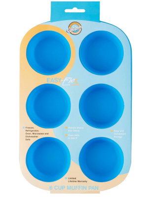Wilton 6 Cup Easy-flex Silicone Muffin & Cupcake Pan