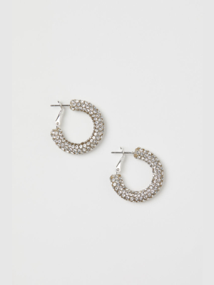 Rhinestone Hoop Earrings