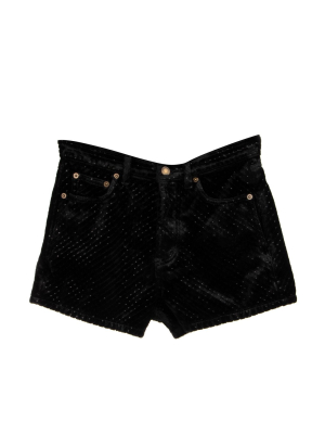 Saint Laurent Sequin Embellished Shorts