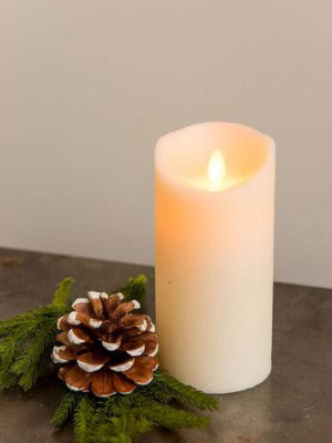 Flickering Flameless Led Candle, 7" Ivory - Seasons Designs