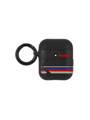 Case-mate Airpods Case - Hook Ups Kodak Matte Black + Shiny Black Logo