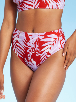 Women's Layered High Waist High Leg Bikini Bottom - Kona Sol™ Multi