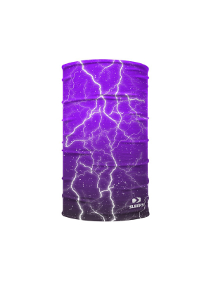 Purple Lightning Kids Neck Gaiter