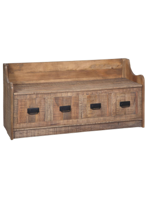 Garrettville Storage Bench Brown - Signature Design By Ashley